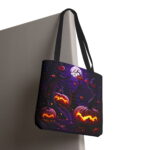 Mystical Witch Silhouette Glowing Cauldron – Halloween Feast Print - Image 6