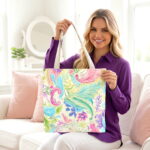 Pastel Paisley Floral Canvas Tote Bag – Spring Boho Print