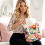 Floral Daisy Garden Canvas Tote Bag – Colorful 3D Design - Image 2