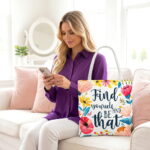 Find Yourself Butterfly Canvas Tote Bag – Inspirational Print - Image 3