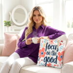 Focus On The Good Floral Tote Bag – Inspirational Print